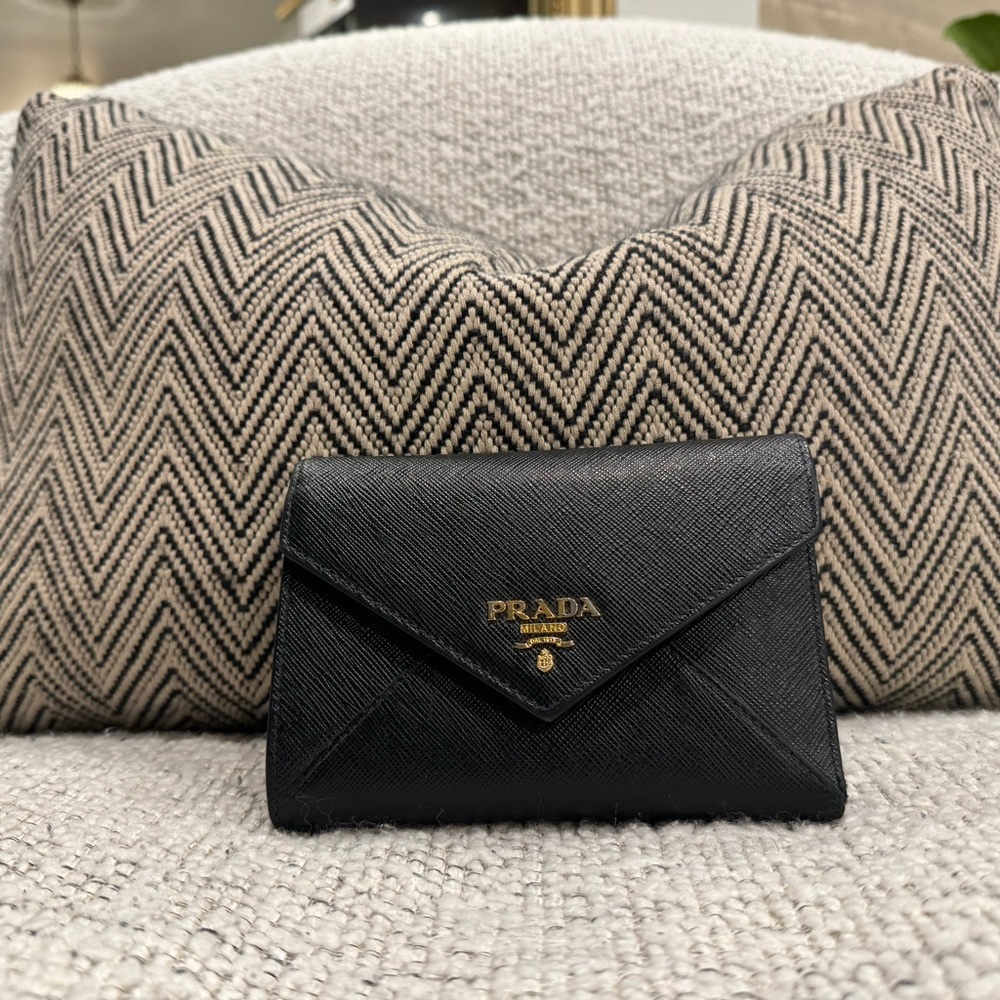 Prada Saffiano envelope wallet
